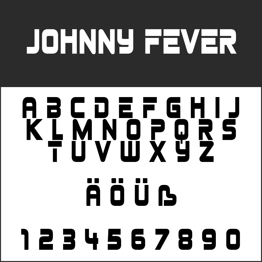 Vintage Schrift "Johnny Fever"