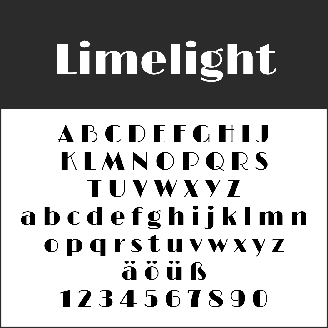 Vintage Schriftart "Limelight"