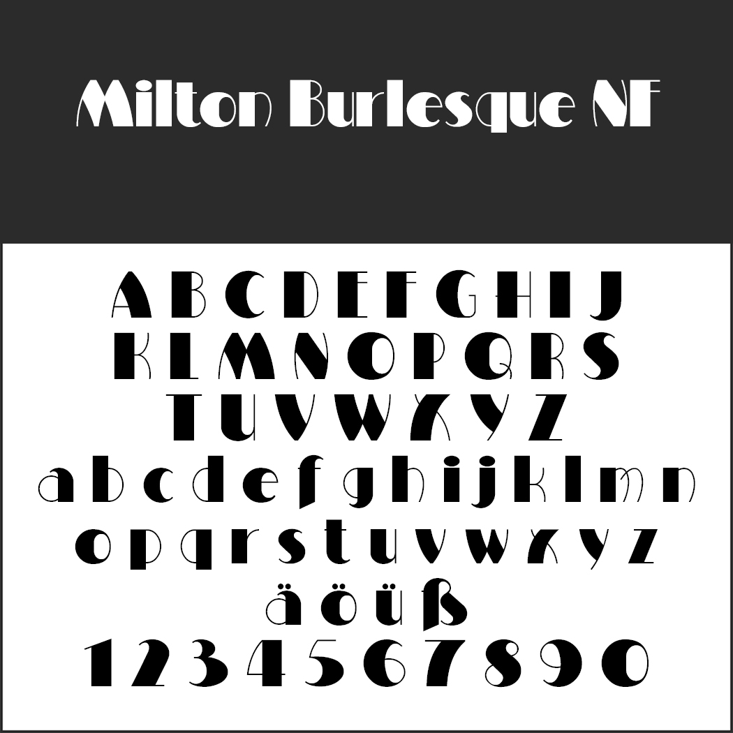 Retro Font "Milton Burlesque NF"
