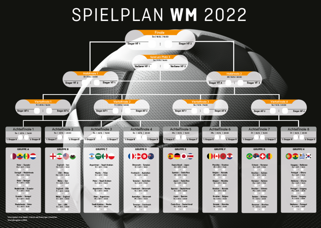 WM 2022 SpielplanVorlagen für Ihr Marketing