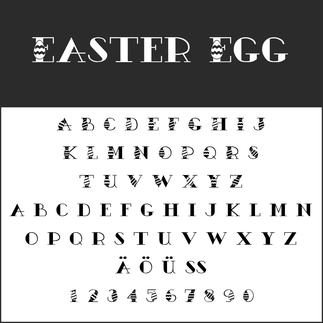 Schriftart: Easter Egg