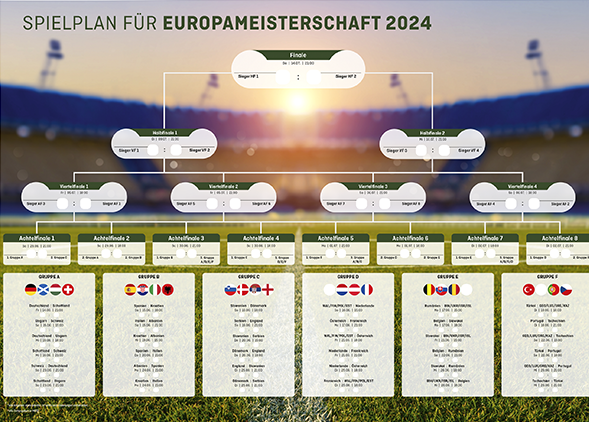 EM Spielplan 2024, Spielplan zum Ausdrucken